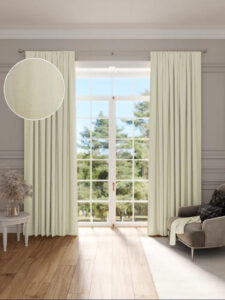 Комплект штор жаккард Лавация. Цвет светлый бежевый. Готовые шторы в спальню, зал, гостиную