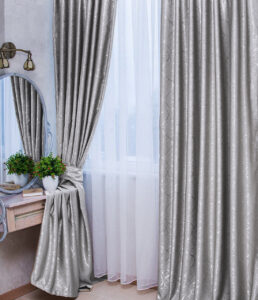 Ткань для штор блэкаут лен рогожка Arizona. Шторная ткань цвет серый