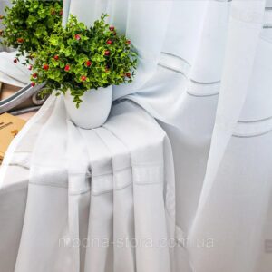 Тюлі льон штрихи, смуги