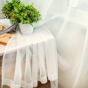 Молочний тюль шифон вуаль (Туреччина)