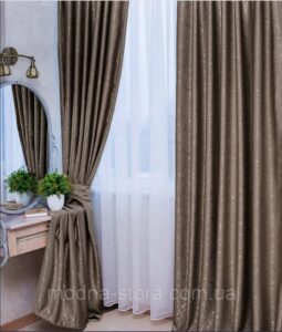 Однотонные шторы лён блэкаут рогожка Arizona