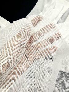 Готовий тюль жаккард Преміум "Rhombus", колір молочний (4м*2,5м)