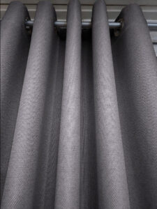 Комплект штори на люверсах блекаут льон рогожка. Колір сірий. Готові штори в спальню, зал, вітальню