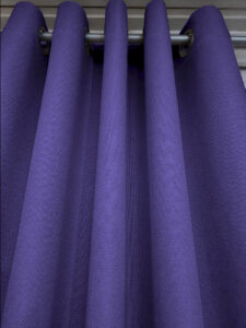 Комплект штори на люверсах блекаут льон рогожка. Колір фіолетовий. Готові штори в спальню, зал, вітальню
