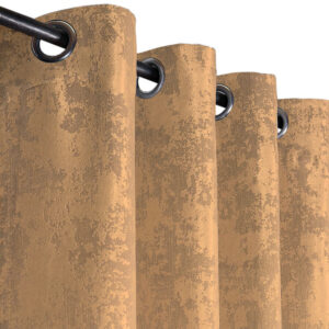 Комплект штори на люверсах жаккард мармур. Колір золотисто-бежевий. Готові штори в спальню, зал, вітальню