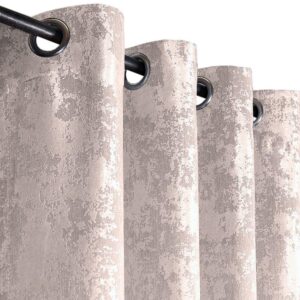 Комплект штори на люверсах жаккард мармур. Колір бежевий. Готові штори в спальню, зал, вітальню