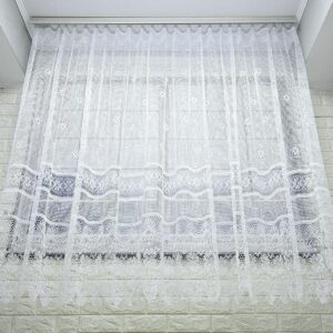 Короткий тюль. Цвет белый. Тюль на кухню, балкон, веранду, дачу. Высота 1,6м