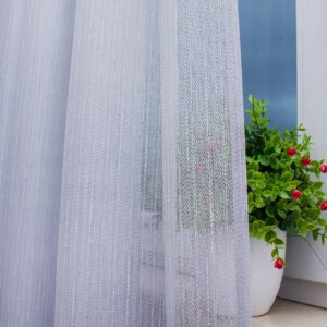 Тюль лен елочка. Цвет серый