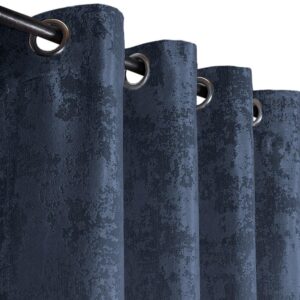 Комплект штори на люверсах жаккард мармур. Колір сапфіровий. Готові штори в спальню, зал, вітальню