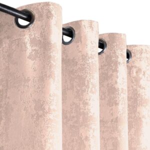 Комплект штори на люверсах жаккард мармур. Колір пудровий. Готові штори в спальню, зал, вітальню