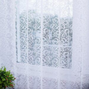 Готовий тюль жаккард, колір білий (2,5м*2,5м)