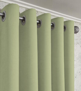 Комплект шторы микровелюр Diamond на люверсах. Цвет фисташковый