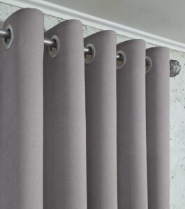 Комплект сірі штори мікровелюр Diamond (Туреччина) на люверсах