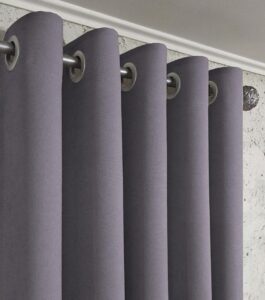 Комплект сірі штори на люверсах мікровелюр Diamond (Туреччина)