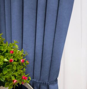 Комплект штори мікровелюр Diamond. Колір сіро-блакитний. Готові штори в спальню, зал