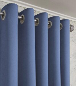 Комплект штори на люверсах мікровелюр Diamond (Туреччина). Колір сіро-блакитний