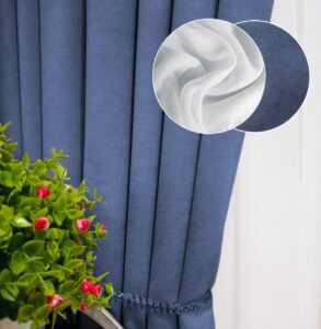 Комплект штори і тюль. Тканина мікровелюр Diamond (Туреччина) + шифон. Колір: сіро-блакитний штори, білий тюль