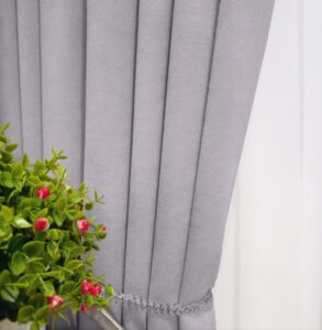 Комплект штори мікровелюр Diamond. Колір світлий сірий