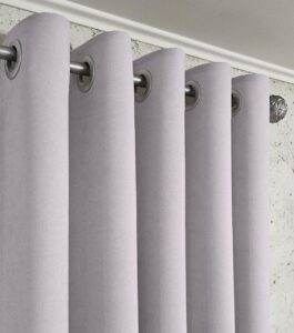 Комплект штори на люверсах мікровелюр Diamond. Колір світлий сірий