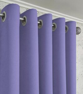 Комплект штори на люверсах мікровелюр Diamond. Колір фіалковий