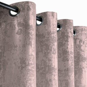 Комплект штори на люверсах жаккард мармур. Колір сірий з темною пудрою. Готові штори в спальню, зал, вітальню