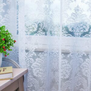 Білий тюль жаккард з вишивкою. Тюль білого кольору в спальню, зал, вітальню