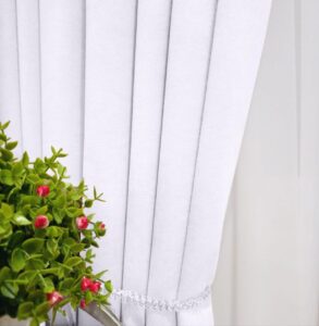 Тканина для штор мікровелюр Diamond. Шторна тканина колір білий