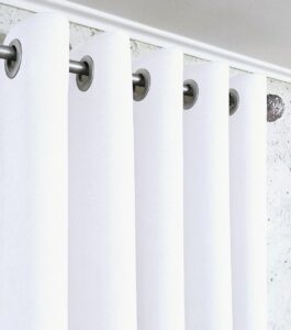 Комплект штори мікровелюр на люверсах. Колір білий