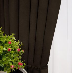 Тканина для штор мікровелюр Diamond. Шторна тканина колір венге (темний шоколад)