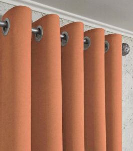 Комплект терракотові штори на люверсах мікровелюр Diamond