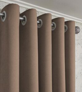 Комплект шторы микровелюр Diamond на люверсах. Цвет какао