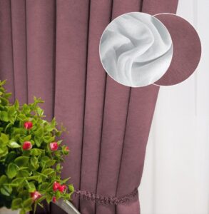 Комплект штори і тюль. Тканина мікровелюр Diamond + шифон. Колір: пильна троянда штори, білий тюль