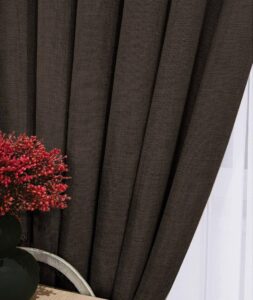 Ткань для штор лен мешковина. Шторная ткань цвет венге (темный шоколад)