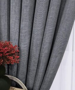 Ткань для штор лен мешковина. Шторная ткань цвет серый