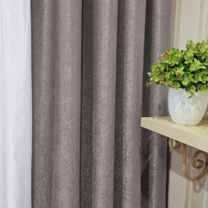 Комплект сірі штори блекаут софт. Готові штори сірого кольору в спальню, зал