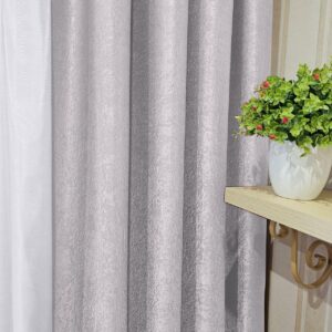 Тканина для штор блекаут софт. Шторна тканина сірого кольору