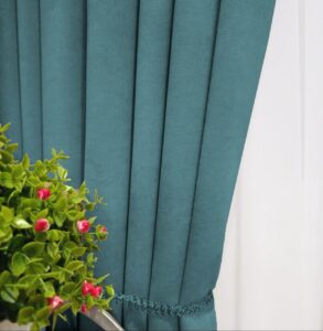 Комплект шторы микровелюр Diamond. Цвет зеленая бирюза. Готовые шторы в спальню, зал, гостиную