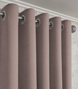 Комплект штори на люверсах мікровелюр Diamond. Колір сіро-бежевий