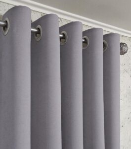 Комплект сірі штори мікровелюр Diamond на люверсах