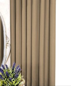 Комплект штори блекаут Shadow. Колір темний бежевий. Готові штори в спальню, зал, вітальню