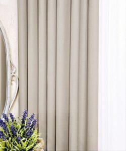 Комплект штори блекаут Shadow. Колір світлий бежеевий. Готові штори в спальню, зал, вітальню