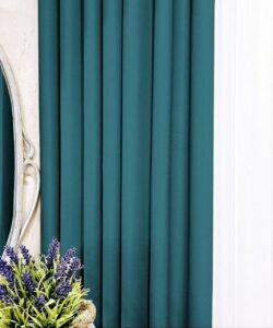 Ткань для штор блэкаут Shadow. Шторная ткань цвет бирюзовый