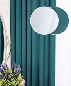 Комплект штори і тюль. Тканина блекаут Shadow + шифон. Колір: бірюзові штори, білий тюль