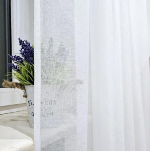 Білий тюль льон з батистом однотонний, з обтяжувачем