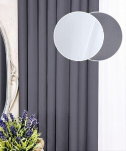 Комплект штори і тюль. Тканина блекаут Shadow + шифон. Колір: сірі штори, білий тюль