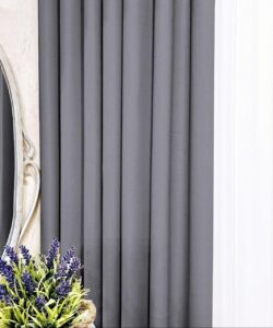 Тканина для штор блекаут Shadow. Шторна тканина колір сірий