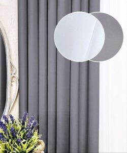 Комплект штори і тюль. Тканина блекаут Shadow + шифон. Колір: штори сірі, білий тюль