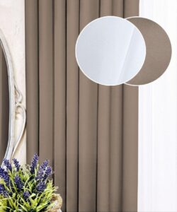 Комплект штори і тюль. Тканина блекаут Shadow + шифон. Колір: капучино штори, білий тюль