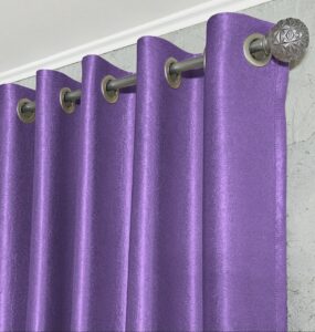 Комплект штори на люверсах блекаут софт. Колір бузковий. Готові штори в спальню, зал, вітальню