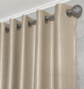 Комплект штори на люверсах блекаут софт. Колір бежевий. Готові штори в спальню, зал, вітальню